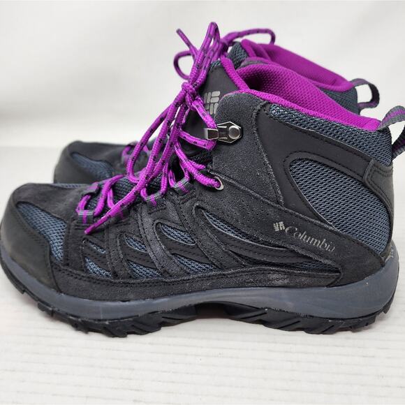 Columbia Crestwood Mid Waterproof Hiking Lace Up Leather Boots Women Size 9 New - Picture 5 of 11